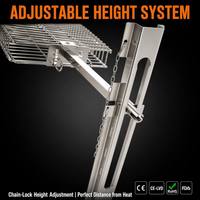 Support de tournebroche rotatif automatique 129 cm en acier inoxydable 304 avec moteur 15W pour agneau entier, cochon d'engraissement, poulet, certifié CE-EMC CE-LVD