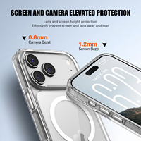Nouvelle coque de téléphone magnétique transparente pour iPhone 18 Pro Max, anti-jaunissement, antichoc, TPU+PC, protection pour iPhone 18 17 Pro Max