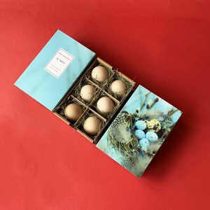 Оптовая продажа, индивидуальная Высококачественная уникальная декоративная упаковка для яиц из гофрированного картона для 6 яиц с вставкой - Product Image 5