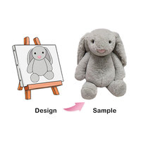 Ventes chaudes, conception personnalisée de jouets en peluche, requins et lapins avec logo brodé, animaux en peluche, jouets en peluche doux