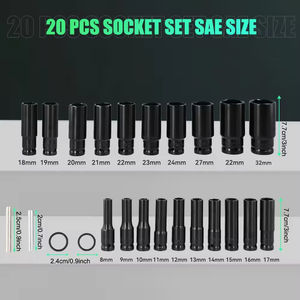 Podofo Juego de 20 Llaves de Impacto Profundas de 1/2 Pulgada y 8-32 mm, con Estuche Rígido de Aluminio para Reparación Automotriz - Product Image 5