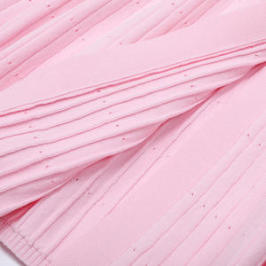 Abito Lungo Elegante da Donna in Maglia a Maniche Corte con Colletto a Risvolto e Bottoni, Collezione Primavera Estate 2026 - Product Image 6