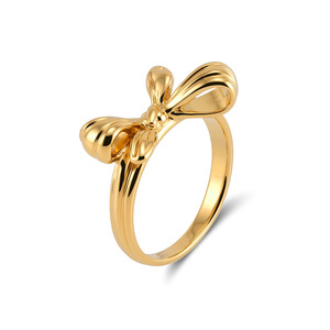 2026 Trendy <b>Bow</b> Knot ZIRCON Ring 18K Gold Plated Rhodium Plated Stainless Steel Waterproof Tarnish Free Cute Jewelry for Women - Product Image 1