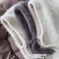Nuevo invierno cálido y suave Faux Mink Fur Knit Pullover Hat Link Bufanda y Head Beanies Elegante nuevo diseño