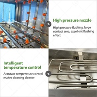 Machine de lavage à haute pression pour boîtes en plastique, pulvérisation de poulet, boulangerie, cuisson de gâteaux, plateau, caisse, panier, palette