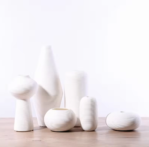 Practical Hot Sale Modern Nordic Elegant Porcelain <b>Standing</b> Ceramic Flower <b>Vase</b> for Home Decor - Product Image 4