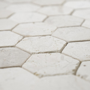 Piastrelle a Mosaico Esagonali in Pietra Naturale Bianca, Dimensione 2 Pollici, per Decorazione di Pareti e Pavimenti - Product Image 6