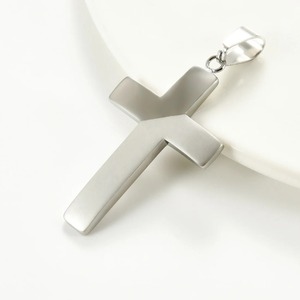 Stainless Steel Colorblock <b>Cross</b> Necklace <b>Pendants</b> Women <b>Men</b> High Polished Religious Charm Chain Christian Faith Prayer Jewelry - Product Image 4