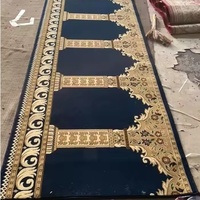 Tapis de mosquée en polyester et nylon tissé, antidérapant, imprimé numériquement, motifs floraux et géométriques, vente directe d'usine, motif personnalisé haut de gamme
