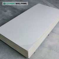 Feuille de marbre enduit UV Armoires de cuisine en PVC Panneau mural de douche en PVC Marbl brillant pour la décoration