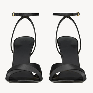 Nouveaux modèles de sandales à talons compensés hauts pour femmes, à bout ouvert pointu, avec boucles à la cheville et brides croisées, style habillé - Product Image 5