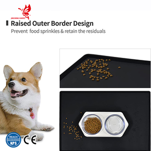 Napperon en silicone <span class=keywords><strong>pour</strong></span> <span class=keywords><strong>chien</strong></span> et chat, <span class=keywords><strong>tapis</strong></span> <span class=keywords><strong>pour</strong></span> éviter les débordements de nourriture et d'eau, adapté aux petits, moyens et grands animaux de compagnie - Product Image 5