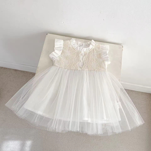 <span class=keywords><strong>Vestito</strong></span> Estivo per <span class=keywords><strong>Bambina</strong></span> con Maniche a Sbuffo, Gonna <span class=keywords><strong>in</strong></span> <span class=keywords><strong>Tulle</strong></span>, Adorabile Abbigliamento per Bambine - Product Image 4