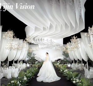 Trang trí đám cưới Backdrop Curtain Panels sóng thiết kế Trần treo lên trang trí đám cưới đàn hồi vải trần trang trí - Product Image 3
