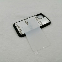 Coque de téléphone en verre trempé 2D TPU + PC Sublimation pour Iphone 11 12 13 14 15 Pro Max, coque vierge