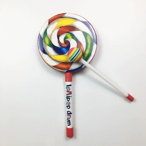 Wholesale Rainbow Lollipop Shape Hand <b>Drum</b> Kids Percussion Toy With Mallet <b>For</b> Kids Playing - Product Image 3