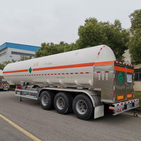 Camion semi-remorque de transport d'oxygène liquide cryogénique de réservoir de camion d'oxygène liquide de 26.5m3
