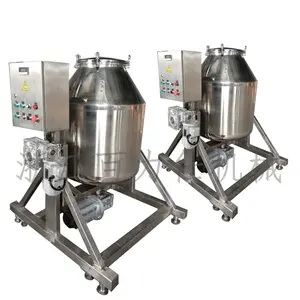 Mixing Drum Rotating electric rotary blending and stirring mixer, rotating mixing mango pulp powder tea blending machine