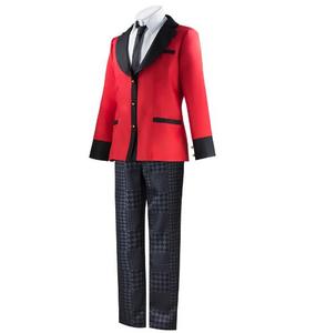 Costume de <span class=keywords><strong>cosplay</strong></span> Ecowalson <span class=keywords><strong>Kakegurui</strong></span> : joueur compulsif Manyuuda Kaede Suzui Ryota, uniforme masculin, veste rouge, pantalon imprimé, chemise - Product Image 5