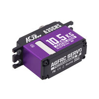 Servo Digital Mini Programable AGFRC A35CHS 10.5KG 0.075S de Alta Velocidad con Carcasa CNC Completa y Núcleo HV para Avión/Jet RC