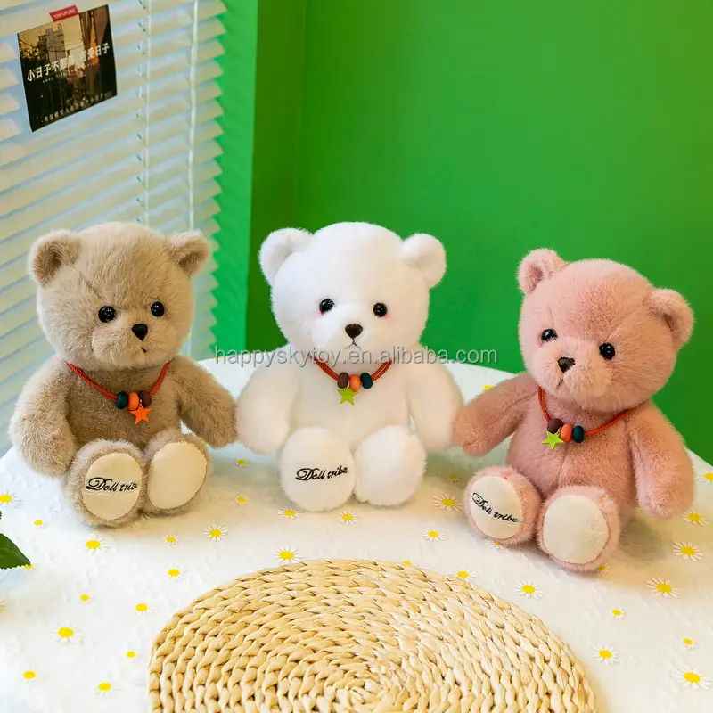 20cm Unisex Custom Teddy Bear Plush Toy New Design with PP Cotton Filling for Ages 2 to 4 Years