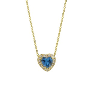 Lujo brillante diamante CZ circón corazón piedra preciosa Arco Iris colorido 12 meses corazón piedra natal Collar para mujeres señoras joyería regalo - Product Image 6