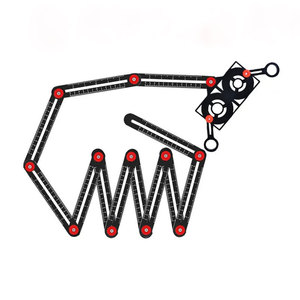 Cabezal de posicionamiento de 12 pliegues, regla <span class=keywords><strong>multi</strong></span>ángulo de aleación de aluminio, regla de medición para localizador, guía de taladro, orificio para azulejo - Product Image 1
