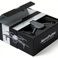 Boîte à mini-drone en carton ondulé écologique, emballage robuste en carton, contient le drone et les accessoires avec insert en mousse