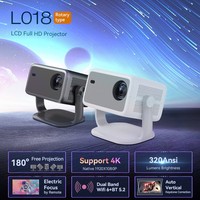 Mini projecteur portable L018, prise en charge vidéo 4K, résolution 1920*1080p, home cinéma, Android 11, 1G+8GB, lampe LED