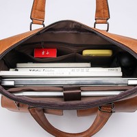 Maletín Vintage para Portátil de Negocios, Bolsa de Mensajero para Hombre, Bolso de Hombro con Múltiples Bolsillos, Gran Capacidad, para Computadora, Tablet, Trabajo y Viajes