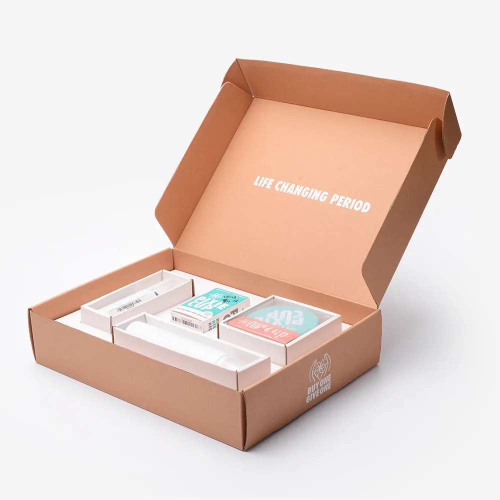 Caja de cartón Biodegradable personalizada, embalaje de cosméticos, envío de correo