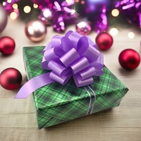 Noeud cadeau tendance en ruban PP avec effet dégradé et gaufrage, pour emballage cadeau de mariage, décoration de cérémonie