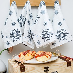 Ensemble de gants de cuisine résistants à la chaleur, pour la cuisson à haute température, le micro-ondes et le four, série de Noël, ensemble de 3 pièces - Product Image 5
