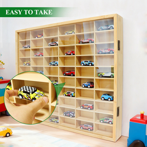 1/64 Bộ sưu tập đồ chơi mini Đồ chơi mô hình xe đồ trang sức đồng hồ bóng rổ sock Tủ hiển thị trường hợp gỗ Acrylic Đồ chơi hình hiển thị trường hợp - Product Image 2