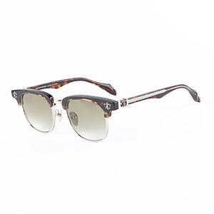 Gafas de Sol Redondas Retro de Estilo Nuevo, Unisex, con Logotipo Personalizado, para Mujer, Marca de Lujo 2024, Fabricantes Chinos, Clásicas para Uso Diario, Ligeras - Product Image 1