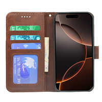 Carteira clássica com porta-cartões para iPhone 17 Air 16 Pro Max 11 12 15 Pro 16e