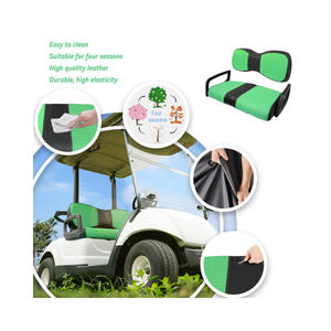 Coussin de siège en cuir pour voiturette de golf Yamaha G29 avec dossier ; Couleur et texture sélectionnables, fabricant direct - Product Image 1