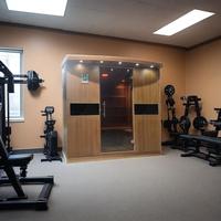 Sauna de Infrarrojos Moderna para Apartamento Montana, Bajo EMF, Cabina de Sauna de Madera de Cedro Rojo Sólido, Enchufe Estándar de EE. UU., 240V, para 2 Personas