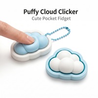 Custom 3D Printed Butterfly Keyboard Switch Clicker Keychain Fidget Press Stress Relief Pendant Plastic Key Chain
