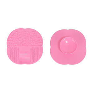 Silicone Facial Cleansing Brush Pink Manual Makeup Remover Pad For Face Cleaning - Product Image 4