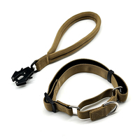 Sangle en nylon à étiquette personnalisée OEM robuste sans étranglement colliers de chien Martingale collier et laisse de chien tactique