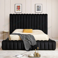 Deutschland Light Luxury Pink New Design Kingsize-Bett rahmen Moderne Schlafzimmer möbel Holzbett rahmen Hoch gepolstertes Aufbewahrung sbett für Mädchen