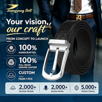 Ceinture en cuir de vachette véritable pour homme, personnalisée OEM, avec boucle ardillon en alliage gaufré crocodile, style mode simple et décontracté pour pantalon habillé