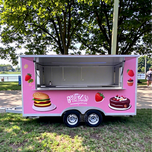 Carrito de Helados con Equipamiento Completo, Remolque para Hot Dogs, Camión de Comida Rápida Móvil con Exhibidor - Product Image 5