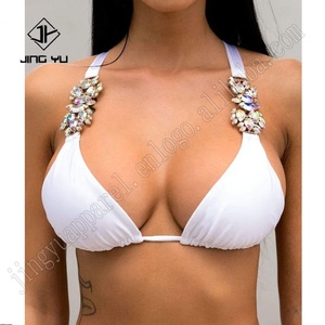 Custom Swim Wear Swimsuit Designers String Vacation Bling Sexy Diamond Swimwear Crystal <b>Rhinestone</b> <b>Bikini</b> - Product Image 4
