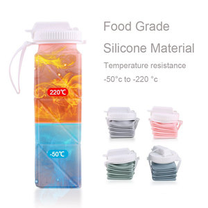 Nouveauté 2024 - Bouteille d'eau pliable en silicone pour le camping - Bouteille portable en silicone pliable de 620 ml - Product Image 5
