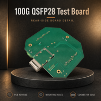 Kits de développement de cartes de test 100G QSFP28 pour centres de données, pour la performance des transceivers optiques 4x25G et la surveillance DDM