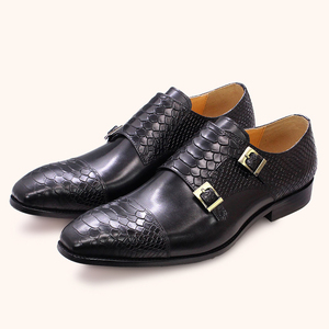 Mocassins d'affaires en cuir pour hommes, style rétro avec boucle, pour le bureau et la carrière – Chaussures habillées en promotion - Product Image 6