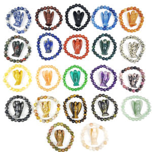 Caída <span class=keywords><strong>de</strong></span> precios Piedra preciosa <span class=keywords><strong>de</strong></span> amatista natural pulida Material mixto Ángulo <span class=keywords><strong>de</strong></span> cristal con pulsera para equilibrio energético - Product Image 2