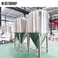 Fermenteur conique double paroi en acier inoxydable 304 de 1000 L, cuve de fermentation commerciale pour bière et kombucha, équipement de brasserie 20 barils